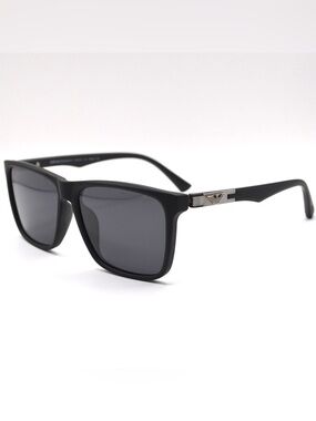 Emporio Armani Men Sunglasses | Matte Grey | Dark Grey Lens | New | Polarized